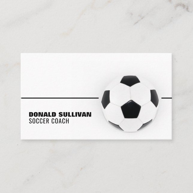 Tarjeta De Visita Balón de fútbol, jugador de fútbol/entrenador/refe (Anverso)