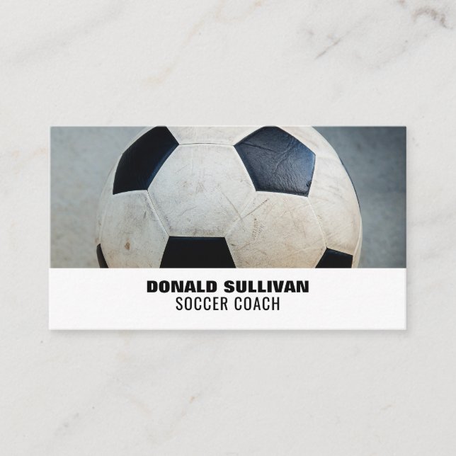 Tarjeta De Visita Balón de fútbol, jugador de fútbol/entrenador/refe (Anverso)