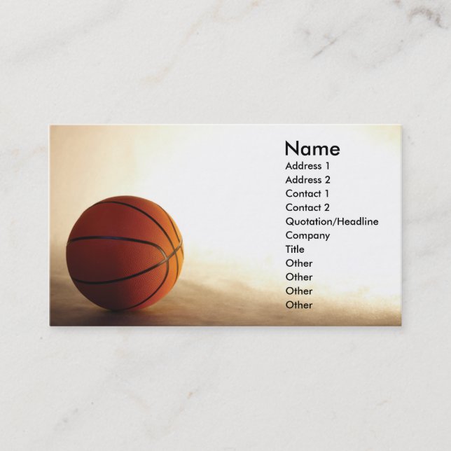 Tarjeta De Visita Baloncesto (Anverso)