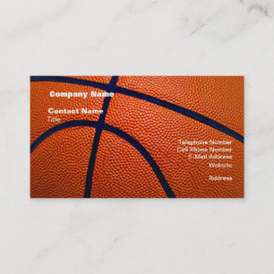 Tarjeta De Visita Baloncesto anaranjado y negro