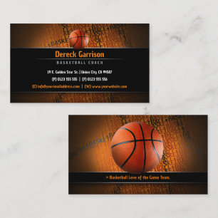Tarjeta De Visita Baloncesto   Entrenador deportivo