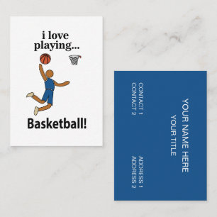Tarjeta De Visita Baloncesto me encanta jugar básquetbol