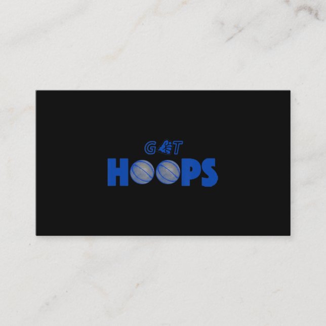 Tarjeta De Visita Baloncesto Obtén Hoops (Anverso)