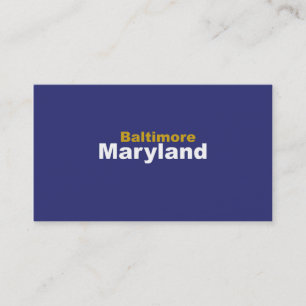 Tarjeta De Visita Baltimore, Maryland Business Cards