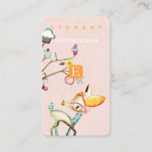 Tarjeta De Visita Bambi Wonderland ETSY Postres Tiernos Árbol