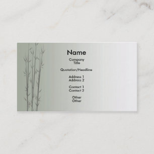 Tarjeta De Visita Bambú/Fung Shui