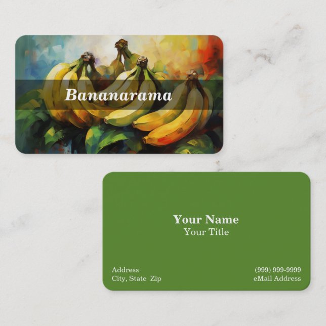 Tarjeta De Visita Banana / plátanos / fruta (Anverso / Reverso)