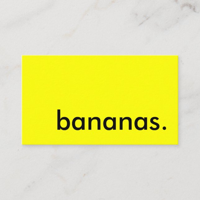 Tarjeta De Visita bananas. (Anverso)