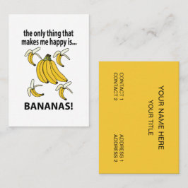 Tarjeta De Visita Bananas divertidas con frutas bananas