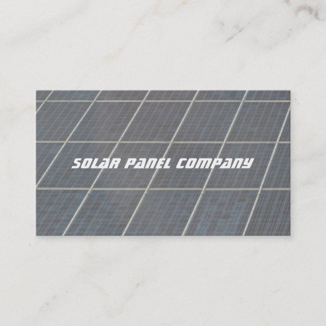 Tarjeta De Visita Banco comercial del panel solar (Anverso)