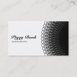 Tarjeta De Visita Banco de cerdas - Blanco y negro