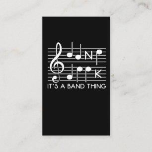 Tarjeta De Visita Band Geek Músico Musical Notes Instrumental Jugad