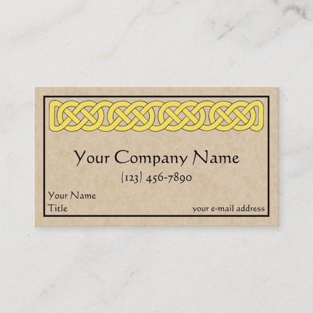 Tarjeta De Visita Banda Celtic Knotwork (Anverso)