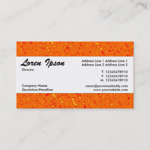 Tarjeta De Visita Banda central 01 - Mar de Marmalade Naranja