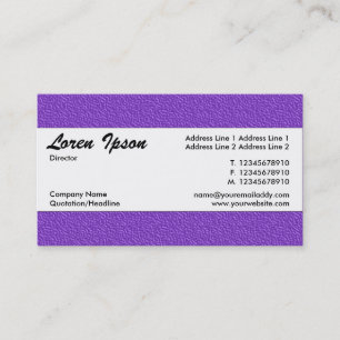 Tarjeta De Visita Banda central 020 - Textura con relieve violeta