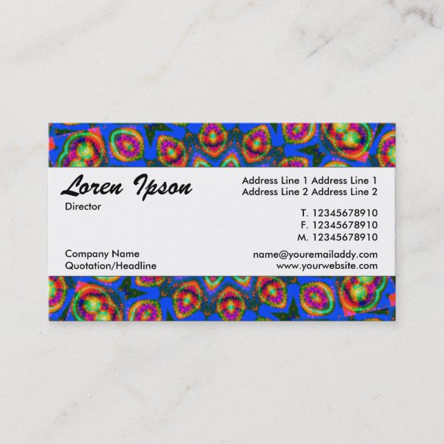 Tarjeta De Visita Banda central 068 (Anverso)