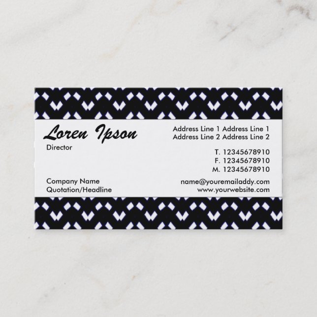 Tarjeta De Visita Banda central 080 (Anverso)