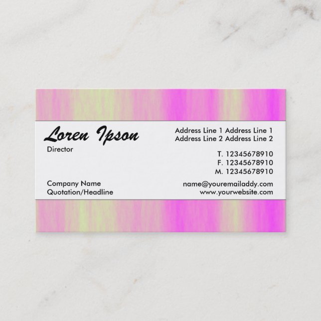 Tarjeta De Visita Banda central 081 (Anverso)