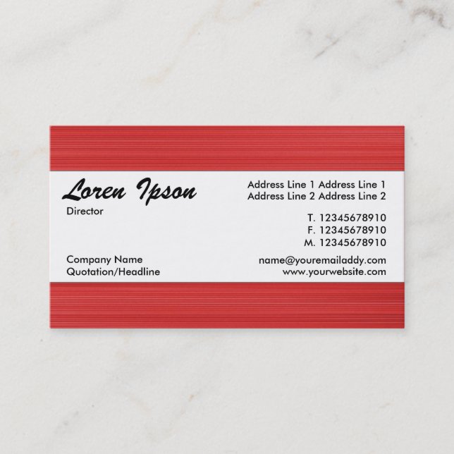 Tarjeta De Visita Banda central 111 (Anverso)