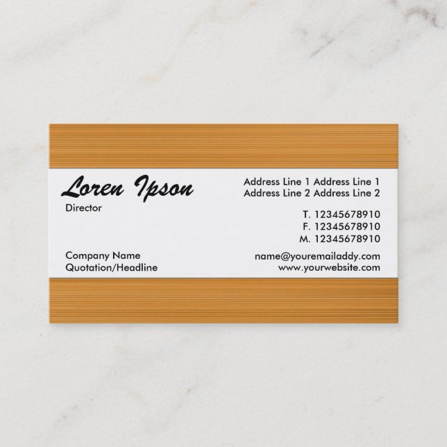 Tarjeta De Visita Banda central 112 (Anverso)