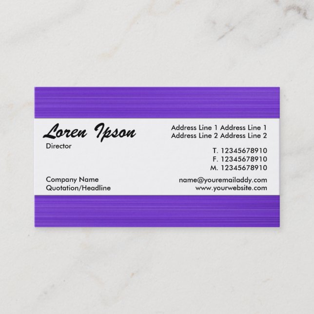 Tarjeta De Visita Banda central 115 (Anverso)