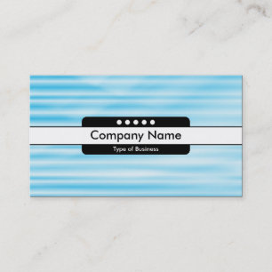 Tarjeta De Visita Banda central 5 puntos - Azul ondulado