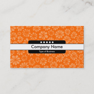 Tarjeta De Visita Banda central 5 puntos - Floral Naranja