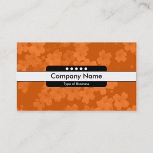 Tarjeta De Visita Banda central 5 puntos - Flores - Naranja