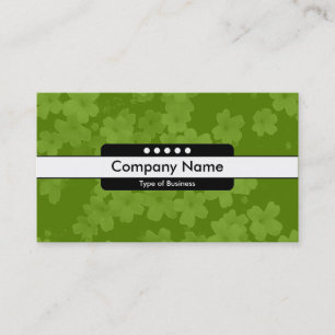 Tarjeta De Visita Banda central 5 puntos - Flores - Verde (669900)