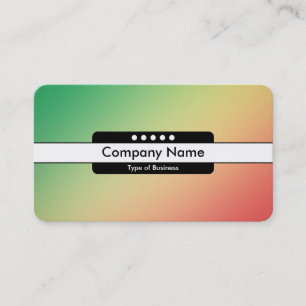 Tarjeta De Visita Banda central 5 puntos - Gradiente, amarillo, rojo