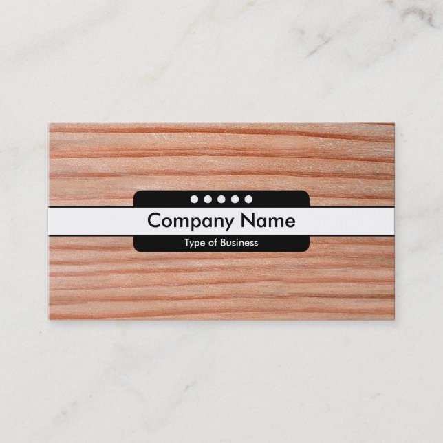 Tarjeta De Visita Banda central 5 puntos - Madera 01 (Anverso)