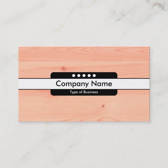 Tarjeta De Visita Banda central 5 puntos - Madera 05 (Anverso)