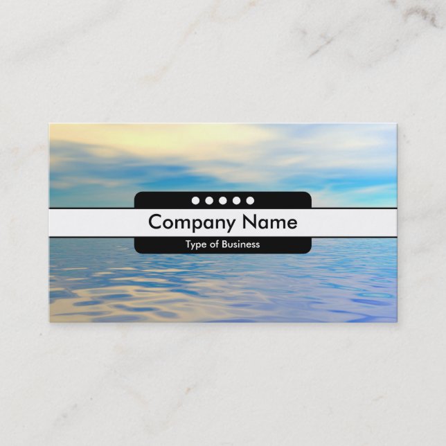 Tarjeta De Visita Banda central 5 puntos - Mar tropical (Anverso)