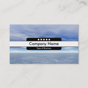 Tarjeta De Visita Banda central 5 puntos - mar y cielo