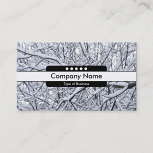Tarjeta De Visita Banda central 5 puntos - Ramas nevadas