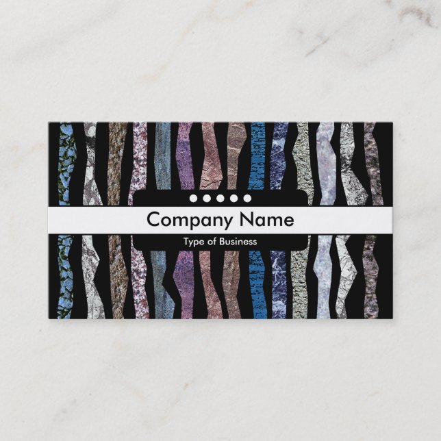 Tarjeta De Visita Banda central 5 puntos - Rayas minerales (Anverso)