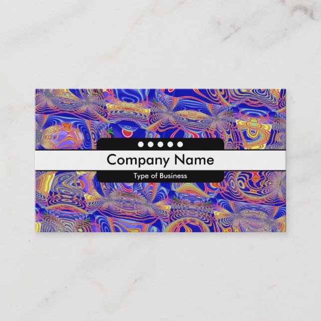 Tarjeta De Visita Banda central 5 puntos - Resumen fractal 061012a (Anverso)