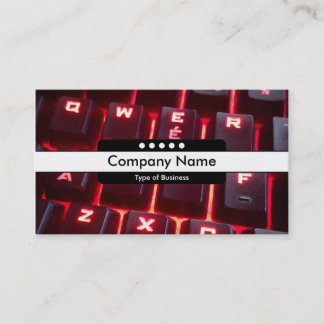 Tarjeta De Visita Banda central 5 puntos - Teclado brillante