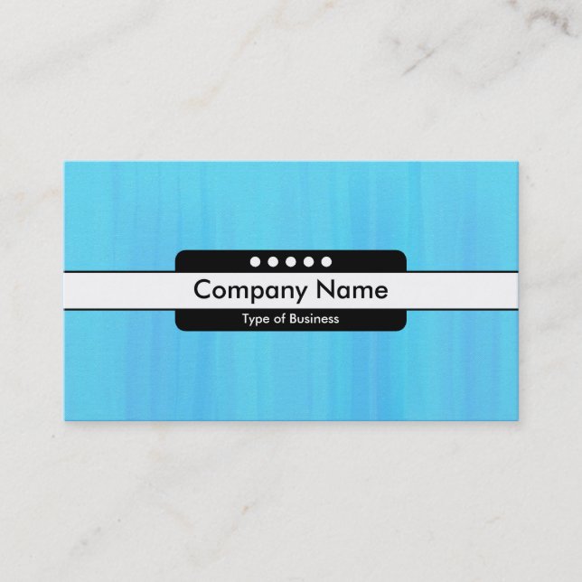 Tarjeta De Visita Banda central 5 puntos - Textura pintada de azul (Anverso)