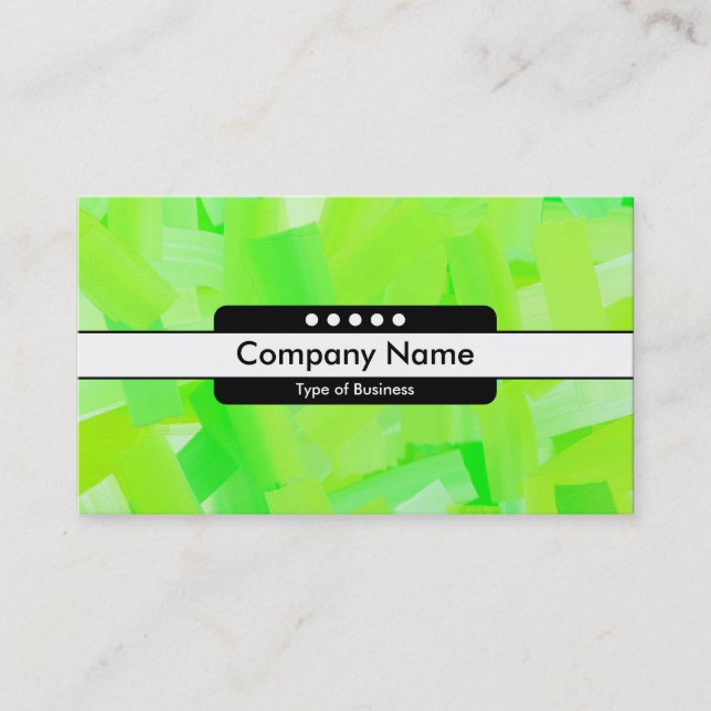 Tarjeta De Visita Banda central 5 puntos - verde pintado (Anverso)