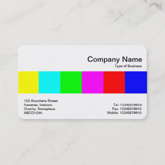 Tarjeta De Visita Banda central - Colores
