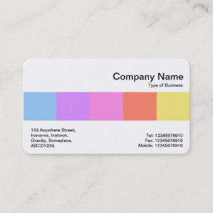 Tarjeta De Visita Banda central - Colores