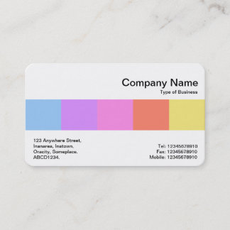 Tarjeta De Visita Banda central - Colores
