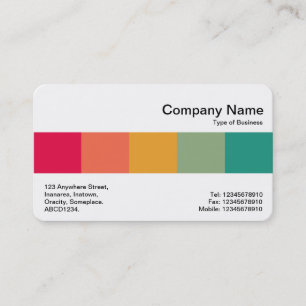 Tarjeta De Visita Banda central - Colores