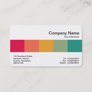 Tarjeta De Visita Banda central - Colores