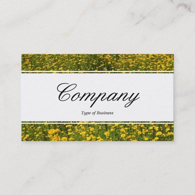 Tarjeta De Visita Banda central (de borde) - Cama de margaritas amar (Anverso)