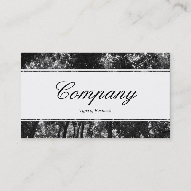 Tarjeta De Visita Banda central (de borde) - Script - Woodland Canop (Anverso)