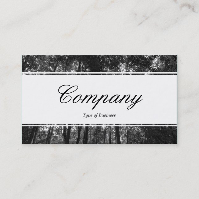 Tarjeta De Visita Banda central (de borde) - Script - Woodland Canop (Anverso)