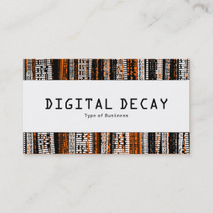 Tarjeta De Visita Banda central - Decadencia digital - Naranja