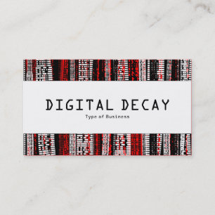 Tarjeta De Visita Banda central - Decadencia digital - Rojo